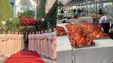 Đám cưới đẳng cấp tại Bắc Ninh: Đãi khách bằng cua Hoàng Đế, bào ngư, đến hoa bàn tiệc cũng cực sang chảnh