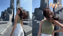 Dân mạng "cười ra nước mắt" trước hình ảnh Hoa hậu Thùy Tiên bị gió biển Phú Yên thổi bay người: Ai rồi cũng "nếm trải" cảm giác ấy!