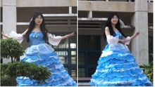 Tham gia chương trình của trường, nữ sinh gây sốt với chiếc váy Lọ Lem xinh xỉu: Ý nghĩa đằng sau mới đáng khen!