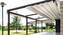 Mái hiên đẹp Hòa Phát nhà phân phối các loại bạt di động bền đẹp tiện lợi