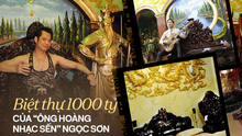 Cận cảnh căn biệt thự dát vàng hơn 100 tỷ của 'Ông hoàng nhạc sến' Ngọc Sơn: Thiết kế kì lạ, có cả bức tượng đúc từ 1000 cây vàng