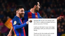 Messi gửi lời tri ân xúc động Busquets, rộ tin sắp tái hợp tại 'đại gia' Saudi Arabia