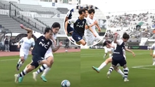 Văn Toàn đi bóng đột phá như 'cơn lốc' khiến cầu thủ Hàn Quốc to cao ngã nhào vì không thể theo kịp