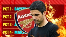 Arsenal có nguy cơ rơi vào bảng 'tử thần' tại Champions League mùa tới