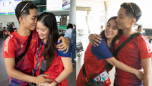 Phan Hiển ra sân bay đón Khánh Thi trở về sau tấm HCV SEA Games 32