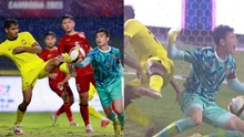 Cận cảnh cầu thủ Malaysia phạm lỗi với Văn Chuẩn, U22 Việt Nam nhận bàn thua oan ức