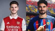 Tin chuyển nhượng 22/6: Arsenal chốt tiếp Rice sau Havertz, Gundogan gia nhập Barca