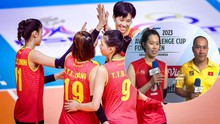 Fan phấn khích khi Thanh Thúy làm phiên dịch viên cho HLV Tuấn Kiệt ở AVC Challenge Cup 2023