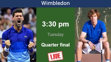 Link xem trực tiếp Djokovic vs Rublev, Wimbledon vòng  tứ kết