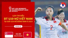 Kết quả bóng đá U19 nữ Đông Nam Á 2023 mới nhất