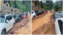 Hà Nội: Huyện Sóc Sơn thông tin về nguyên nhân đất đá tràn lấp, làm hàng chục xe ô tô mắc kẹt