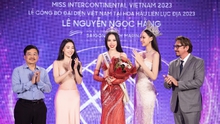 Á hậu Ngọc Hằng xúc động khi nhận sash Miss Intercontinental Vietnam 2023