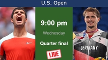 Link xem trực tiếp Alcaraz vs Zverev (07h45, 7/9), vòng tứ kết US Open 2023 