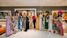 Dàn người đẹp Miss Global 2023 khoe dáng với áo dài của NTK Châu Loan