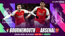 Nhận định, soi tỷ lệ Bournemouth vs Arsenal, 23h30 ngày 19/10, Ngoại hạng Anh vòng 8