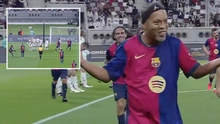 Ronaldinho lập siêu phẩm đá phạt ở tuổi 44 trong trận 'Kinh điển' giữa các huyền thoại