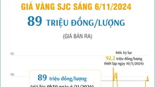 Giá vàng hôm nay 6/11: Vàng nhẫn giảm nhẹ