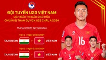 Xem trực tiếp bóng đá U23 Việt Nam vs U23 Tajikistan ở đâu? VTV có trực tiếp không?