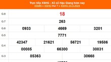 XSHG 30/3, kết quả xổ số Hậu Giang hôm nay 30/3/2024, trực tiếp xổ số ngày 30 tháng 3