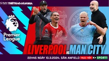 Nhận định bóng đá Liverpool vs Man City, vòng 28 Ngoại hạng Anh (22h45 hôm nay 10/3)