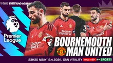 Nhận định Bournemouth vs MU, Ngoại hạng Anh vòng 33 (23h30 hôm nay)