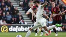 Bournemouth 2-2 MU: Bruno lập cú đúp, 'Quỷ đỏ' hú vía ra về với 1 điểm sau khi đối mặt 20 cú sút