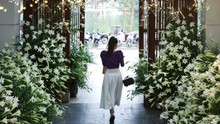 "Con đường hoa loa kèn" lãng mạn thu hút thực khách ở Hà Nội
