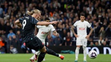 Pep Guardiola ngã ngửa sau khoảnh khắc định đoạt mùa giải, Man City tiến sát chức vô địch khi thắng Tottenham 2-0 nhờ Haaland