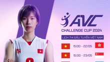  Link xem trực tiếp bóng chuyền Việt Nam vs Singapore (15h00 hôm nay), AVC Challenge Cup 2024