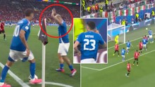 Đội tuyển Ý gây sốt với pha đá phạt góc 'IQ 1000' tại EURO 2024