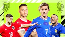TRỰC TIẾP bóng đá Áo vs Pháp (2h hôm nay), Link VTV3, TV360: Mbappe đá chính