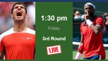Link xem trực tiếp Alcaraz vs Tiafoe (19h30 hôm nay), vòng 3 Wimbledon 2024