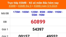 XSMB 5/9 - Kết quả Xổ số miền Bắc hôm nay 5/9/2024 - Trực tiếp xổ số hôm nay ngày 5 tháng 9