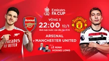 Link xem trực tiếp bóng đá Arsenal vs MU 22h00 hôm nay, Cúp FA vòng 3