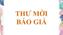 THƯ MỜI BÁO GIÁ