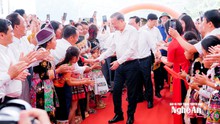 Tổng Bí thư Tô Lâm dự lễ khởi công trường nội trú liên cấp Na Ngoi, tỉnh Nghệ An