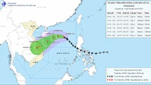 Bão số 12 tăng cường độ giật cấp 12, cách Hoàng Sa khoảng 460km