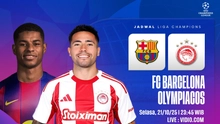 Lịch thi đấu bóng đá hôm nay 21/10: Trực tiếp Barcelona vs Olympiakos