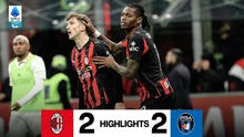 Thoát hiểm phút bù giờ trước đội đang đua trụ hạng, Milan có nguy cơ mất ngôi đầu Serie A