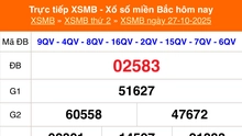 XSMB 27/10 - Kết quả Xổ số miền Bắc hôm nay 27/10/2025 - Kết quả XSMB thứ Hai ngày 27 tháng 10