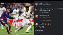 Bức ảnh Pedri "xin áo" Vinicius Jr gây bão mạng xã hội với lượt like cực khủng