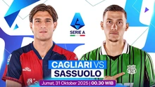 Lịch thi đấu bóng đá hôm nay 30/10: Trực tiếp Cagliari vs Sassuolo, Pisa vs Lazio