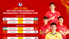 Lịch thi đấu bóng đá U22 Việt Nam tại giải quốc tế tại Trung Quốc - Panda Cup 2025