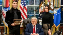 Hôn thê Ronaldo khoe nhẫn 3 triệu USD khi chụp ảnh cùng Donald Trump