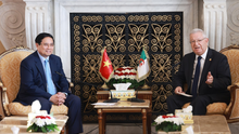 Thủ tướng Phạm Minh Chính hội kiến Chủ tịch Thượng viện Algeria