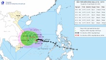 Bão số 15 giảm cường độ, đổi hướng và tiếp tục di chuyển chậm