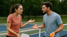 Vợ bật khóc, bỏ về giữa trận vì mâu thuẫn với chồng khi cùng chơi pickleball