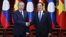 Tổng Bí thư Tô Lâm hội kiến Thủ tướng Lào