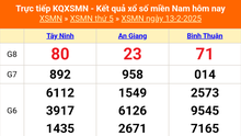 XSMN 13/2 - Kết quả xổ số miền Nam hôm nay 13/2/2025 - Trực tiếp XSMN ngày 13 tháng 2