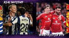 Lịch thi đấu bóng đá hôm nay 6/3: Trực tiếp Real Sociedad vs MU, AZ Alkmaar vs Tottenham